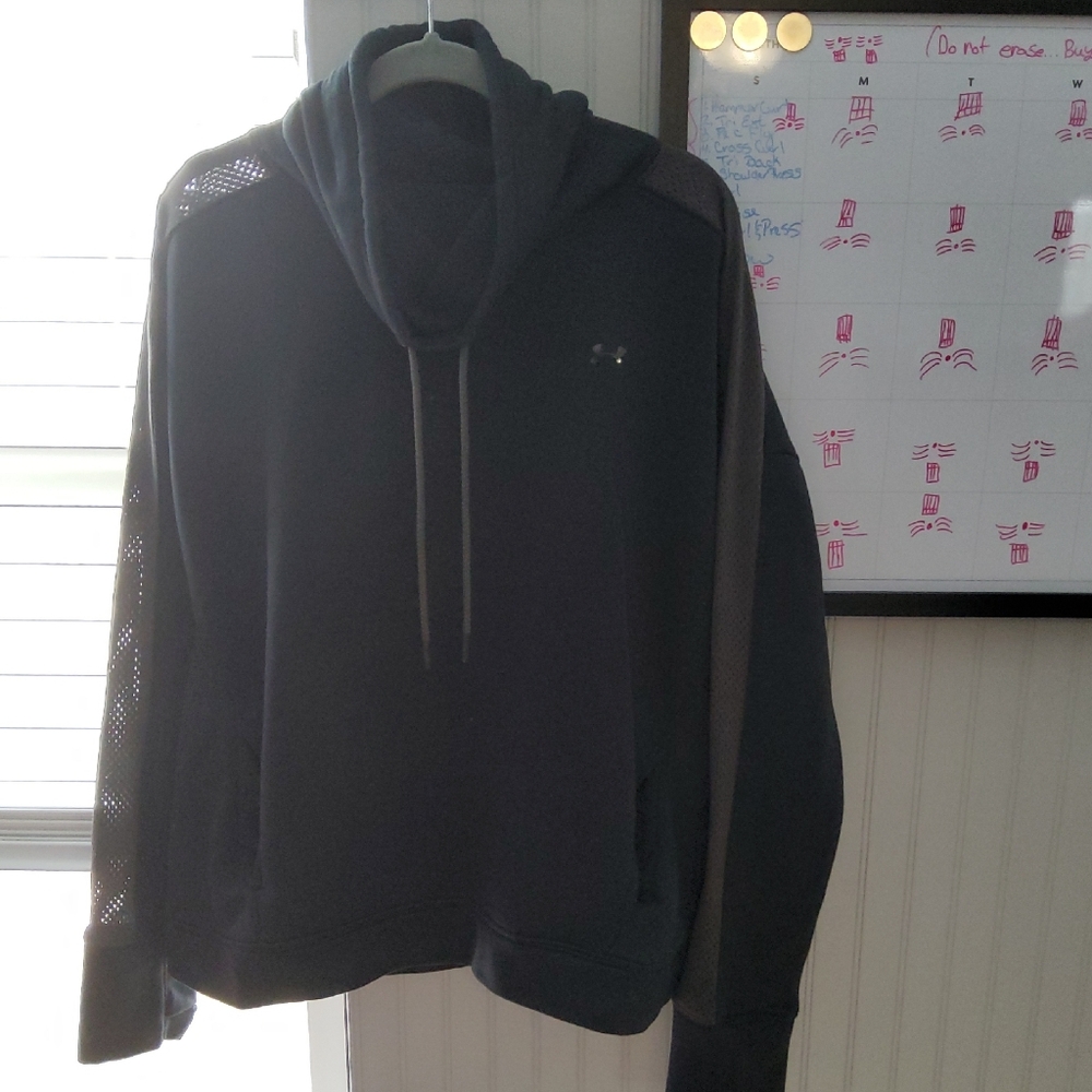 Under Armour Charcoal Pullover with Mesh Accents